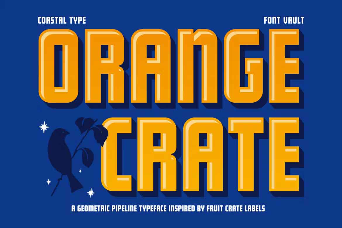 Ejemplo de fuente Orange Crate Regular